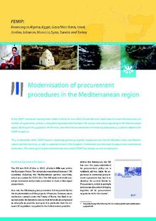 Modernisation of procurement procedures in the Mediterranean region