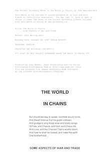 The World in Chains - Some Aspects of War and Trade