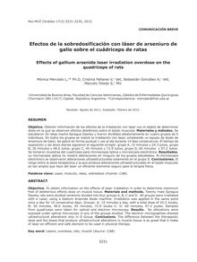 Efectos de la sobredosificación con láser de arseniuro de galio sobre el cuádriceps de ratas