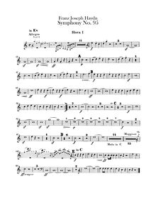 Partition cor 1, 2 (E♭, C), Symphony No.95 en C minor, Sinfonia No.95