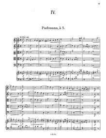 Partition  IV, Banchetto Musicale, Schein, Johann Hermann