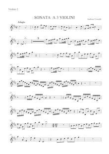 Partition violon 2, Sonata pour 3 violons, Oswald, Andreas