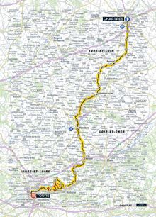 Tracé du Paris-Tours 2018