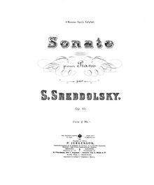Partition complète, Piano Sonata No.1, G minor, Srebdolskii, Sergei