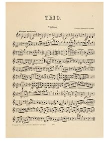 Partition de violon, Trio No.2, Deuxième grand trio original pour harpe, violon et violoncelle
