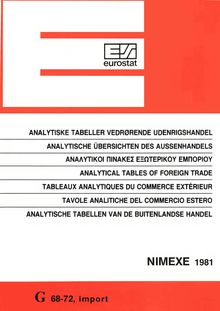 Analytical tables of foreign trade - Nimexe 1980, imports