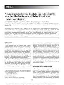 Neuromusculoskeletal Models Provide Insights into the Mechanisms ...