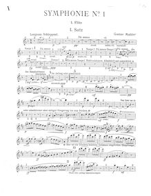 Partition flûte 1, Symphony No.1, Originally titled "Titan"
