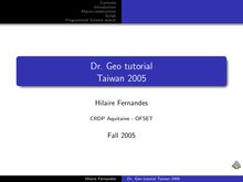 Dr. Geo tutorial  Taiwan 2005