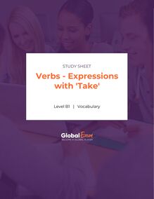 Verbs - Expressions with  Take 