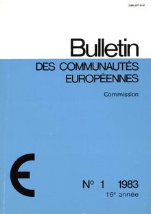 Bulletin des Communautés européennes. N° 1 1983 16e année