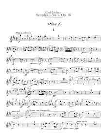 Partition hautbois 1, 2, Symphony No. 2, Op.16 De Fire Temperamenter
