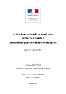 Action internationale en santé et en protection sociale : propositions pour une influence française