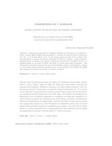 COMPLETIONS OF C SURFACES