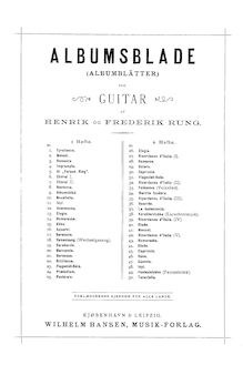 Partition complète (2 volumes), Albumsblade, Albumblätter