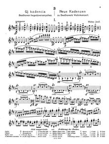 Partition de violon, violon Concerto, D Major, Beethoven, Ludwig van