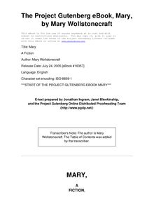 Mary - A Fiction