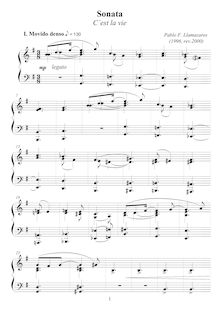 Partition complète, Sonata para piano, "C est la vie"