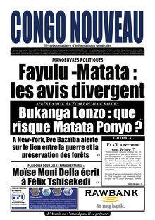 Congo Nouveau N° 1650 - du 13 au 15 mai 2022