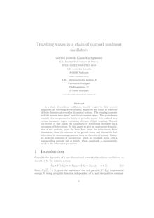 Travelling waves in a chain of coupled nonlinear oscillators