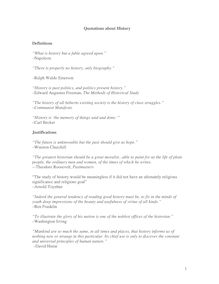 History Quotations - 1 Quotations about History Definitions What ...