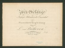 Partition complète, Der Jüngling en der Fremde, WoO 138, B♭ major par Ludwig van Beethoven