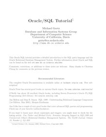 Tutorial Oracle 10G