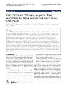 Fast correlation technique for glacier flow monitoring by digital camera and space-borne SAR images