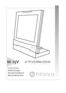 Notice LCD AG Neovo  M-15V