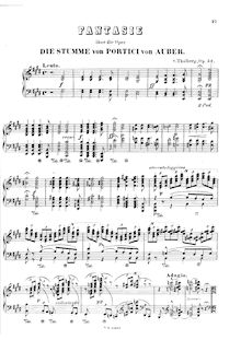 Partition complète, Fantasie über die Oper Die Stumme von Portici von Auber, Op.52