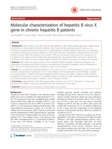 Molecular characterization of hepatitis B virus X gene in chronic hepatitis B patients