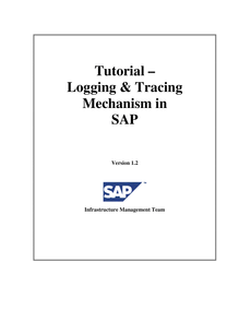 Tutorial – Logging & Tracing Mechanism in SAP
