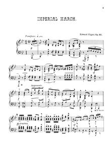 Partition complète, Imperial March, Op.32, Elgar, Edward par Edward Elgar
