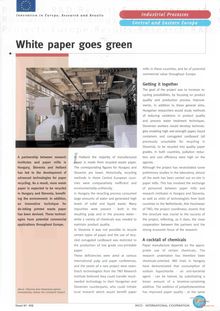 White paper goes green. Sheet N° 95E