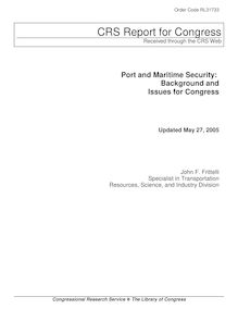 Port and maritime security  background and issues for congress