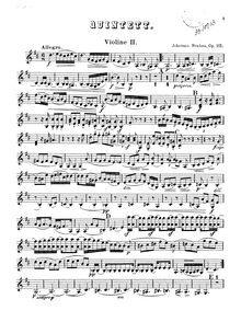 Partition violon 2, clarinette quintette, Viola Quintet, B minor