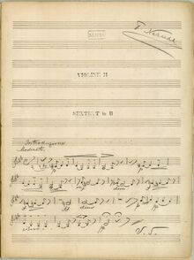 Partition violon 2 , partie, Sextet, Op.24, Sextet for 2 Violins, Clarinet, Viola, and 2 Cellos, Op.24