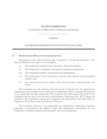 Audit Committee Charter August 4, 2010