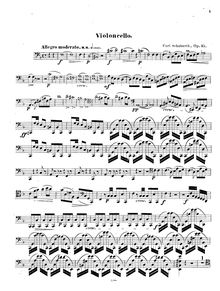 Partition violoncelle, corde quatuor No.2, Op.35, [Quartett] für 2 Violinen, Viola & Violoncelle, Op. 35, componirt von Carl Schuberth.