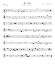 Partition viole de gambe aigue 1, Madrigali a 5 voci, Libro 1, Agazzari, Agostino par Agostino Agazzari