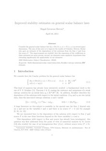 Improved stability estimates on general scalar balance laws
