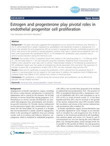 Estrogen and progesterone play pivotal roles in endothelial progenitor cell proliferation