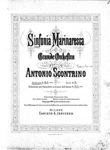 Partition complète, Sinfonia marinesca, D major, Scontrino, Antonio