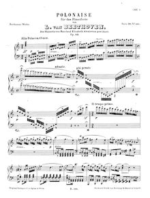 Partition complète, Polonaise en C Major, Op.89, C major, Beethoven, Ludwig van par Ludwig van Beethoven