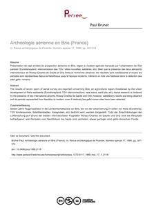 Archéologie aérienne en Brie (France) - article ; n°1 ; vol.17, pg 307-314