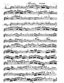 Partition flûte, Quintuor pour la flûte, violon, deux altos et violoncelle