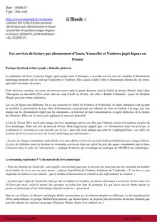 Les services de lecture par abonnement d’Izneo, Youscribe et Youboox jugés légaux en France 