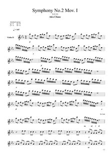 Partition violons II, Symphony No.2 en E-flat major, E♭ major, Chase, Alex