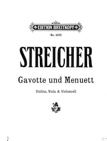 Partition violon Score, Gavotte und Menuett, 1. F major ; 2. D major