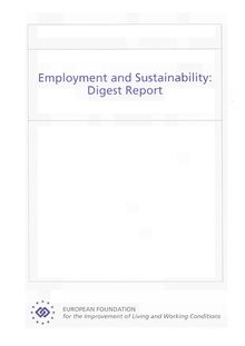 Employment and sustainability